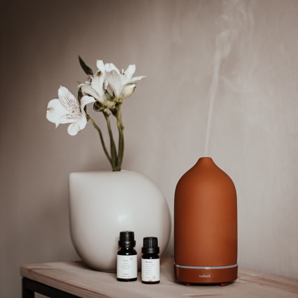 Image of an essential oil diffuser that can be used by a massage therapist for holistic massage. This combined with a therapeutic massage in Orland Park & the Chicago area can bring healing.  therapeutic massage in orland park, il