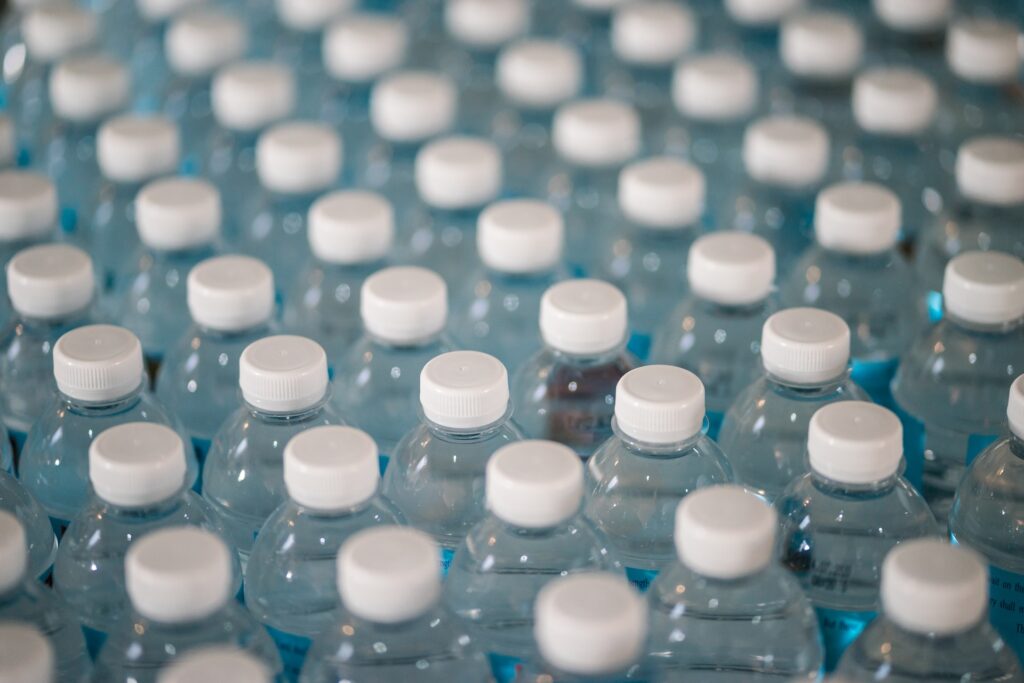 A close up of plastic bottles, representing the hormonal effects of plastic and hormonal weight gain in Orland Park, IL. Learn more about the benefits of a weight loss program in Orland Park, IL by searching for  “hormone imbalance Orland Park, IL” today for more information.
